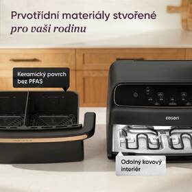 Fritéza horkovzdušná COSORI Dual Blaze Twin Fry Compact 8,6 l, keramika černá

 obrázek produktu 4 z 10