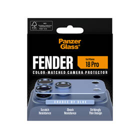 Tvrzené sklo PanzerGlass FENDER na Apple iPhone 18 Pro, ochranný hliníkový prvek fotoaparátu modré

 obrázek produktu 4 z 5