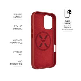 Kryt na mobil FIXED MagLeather s podporou MagSafe na Apple iPhone 16 červený

 obrázek produktu 3 z 3