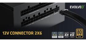 Zdroj Evolveo G1200 Black 1200W 80+ Gold, ATX 3.1 černý

 obrázek produktu 13 z 15