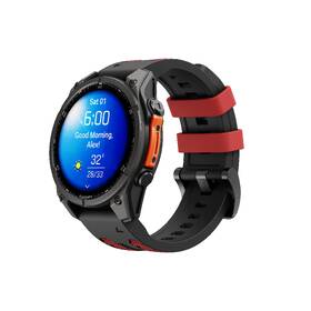 Řemínek Cubenest Premium Silicone Garmin QuickFit Band 22mm černý/červený

 obrázek produktu 2 z 5