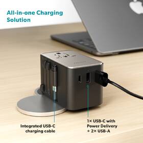 Cestovní adaptér Epico UltraBoost Universal GaN 70W titanový

 obrázek produktu 11 z 11