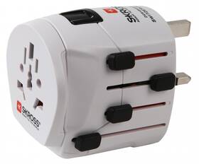 Cestovní adaptér SKROSS World, vč. adaptéru pro ostatní vidlice, univerzální bílý

 obrázek produktu 3 z 9
