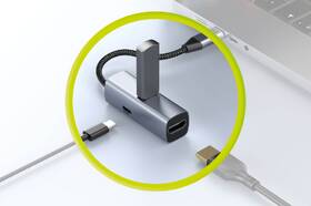 USB Hub Mobile Origin 3in1 CompactHub HB1 šedý

 obrázek produktu 7 z 10