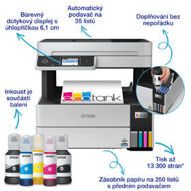 Tiskárna multifunkční Epson EcoTank L6499 černá/bílá

 obrázek produktu 2 z 8