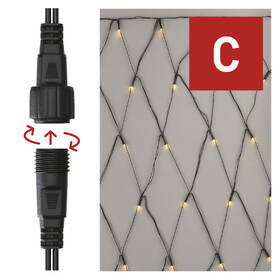 Spojovací řetěz EMOS 160 LED Standard - síť, 1,5x2 m, venkovní, teplá bílá, časovač 

 obrázek produktu 1 z 8