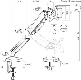 Držák STELL SOS 2111, single na monitor, úhlopříčka 17" až 32", nosnost 9 kg černý

 obrázek produktu 11 z 11