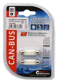Autožárovka Compass 33831 6 LED SMD 12V  suf.10X39 SV8.5 NEW-CAN-BUS (2 ks) 

 obrázek produktu 2 z 2