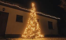 LED dekorace EMOS svítící stromek, 180 cm, 480LED, IP44, venkovní i vnitřní, teplá bílá 

 obrázek produktu 7 z 8