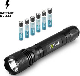 Svítilna RETLUX RPL 112, 5W T6 6x AAA ALU 
