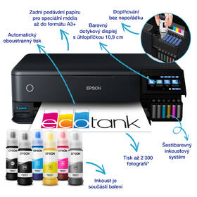 Tiskárna multifunkční Epson EcoTank L8180 černá

 obrázek produktu 3 z 15