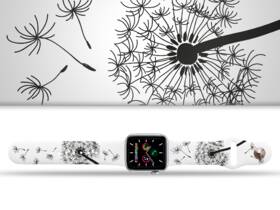 Řemínek Mi-Band na Apple Watch 42/44/45/49 mm - motiv Pampeliška 2, bílý 

 obrázek produktu 1 z 3