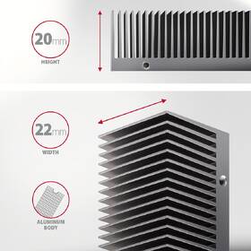 Chladič Axagon CLR-M2XT, M.2 SSD 2280, 24 mm černý

 obrázek produktu 2 z 3