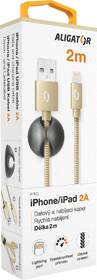 Kabel Aligator Premium USB/Lightning, 2m zlatý

 obrázek produktu 1 z 7