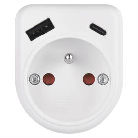 Rozbočovací zásuvka EMOS 1x USB, 1x USB-C, 1x zásuvka bílá

 obrázek produktu 1 z 4