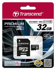 Paměťová karta Transcend 32GB UHS-I U1 (45MB/s) + adapter 

 obrázek produktu 2 z 2