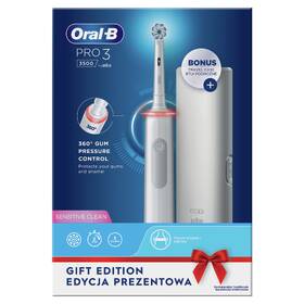 Zubní kartáček Oral-B 3500 Sensitive Clean White + cestovní pouzdro 

 obrázek produktu 7 z 7