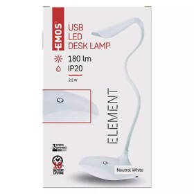 Stolní LED lampička EMOS D08 s USB bílá

 obrázek produktu 6 z 6
