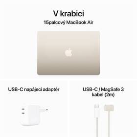 Notebook Apple MacBook Air 15" M3 10-GPU 8GB 512GB - Starlight CZ 

 obrázek produktu 8 z 8