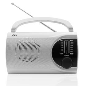 Radiopřijímač JVC RA-E321S stříbrná barva
