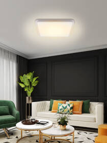 Stropní svítidlo IMMAX NEO LITE TUDO SMART s RGB podsvícením 40x40cm, 50W Wi-Fi, TUYA bílá barva
