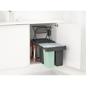 Odpadkový koš na tříděný odpad Brabantia Sort&Go, dark grey 

 obrázek produktu 15 z 15