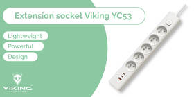 Kabel prodlužovací Viking 5× zásuvka, 1× USB, 2× USB-C, 1,5m černý

 obrázek produktu 3 z 4