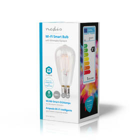 Chytrá žárovka Nedis SmartLife ST64, Wi-Fi, E27, 500 lm, 5 W, Teplá Bílá 

 obrázek produktu 4 z 4