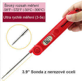 Teploměr do masa ThermoPro TP-03B červený

 obrázek produktu 3 z 6