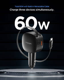 Adaptér do auta Spigen Essential 60W černý

 obrázek produktu 1 z 9