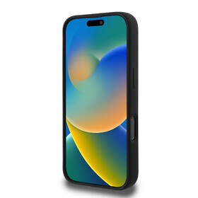 Kryt na mobil Karl Lagerfeld Liquid Silicone K&CH Heads MagSafe na Apple iPhone 16 Pro Max černá barva
