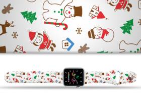 Řemínek Mi-Band na Apple Watch 42/44/45/49 mm - motiv Vánoce, bílý 

 obrázek produktu 1 z 1