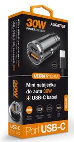 Adaptér do auta Aligator CHPD0007, PD 30W, 1xUSB, 1xUSB-C + kabel USB-C černý

 obrázek produktu 7 z 7