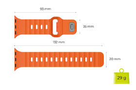 Řemínek Mobile Origin Strap III na Apple Watch 44/45/46/49mm oranžový

 obrázek produktu 11 z 12