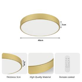 Stropní svítidlo IMMAX NEO LITE SEMPLICI, 36W, BEACON, Wi-Fi, TUYA, prům. 40cm zlaté

 obrázek produktu 3 z 4