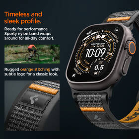 Řemínek Spigen Athlex Air 2 Active na Apple Watch 49mm/46mm/45mm/44mm černý/oranžový

 obrázek produktu 7 z 10