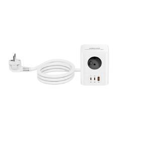 Rozbočovací zásuvka Cubenest PowerCube 4xAC, PD 30W, 2xC,1xA, 1.5m kabel šedá/bílá

 obrázek produktu 1 z 5