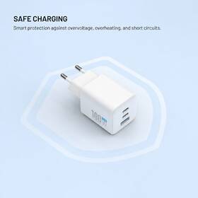 Nabíječka do sítě FIXED GAN Mini s 2 x USB-C / USB-A, 100W bílá

 obrázek produktu 4 z 9