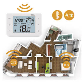 Termostat EMOS GoSmart bezdrátový pokojový s Wi-Fi 

 obrázek produktu 11 z 16