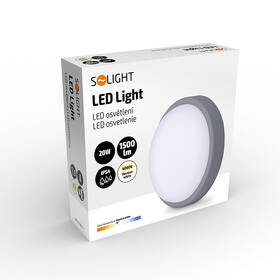 Stropní svítidlo Solight kulaté, 20W, 1500lm, 4000K, IP54 šedé

 obrázek produktu 8 z 8