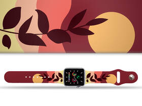 Řemínek Mi-Band na Apple Watch 42/44/45/49 mm - motiv Západ slunce, bílý 

 obrázek produktu 1 z 3