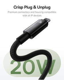 Kabel Baseus Tungsten USB-C/Lightning, 20W, 1m černý

 obrázek produktu 8 z 12