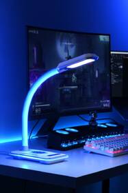 Stolní LED lampička IMMAX GAMER RGB, Qi nabíjení černá

 obrázek produktu 7 z 8