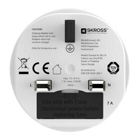 Cestovní adaptér SKROSS pro použití v UK bílý

 obrázek produktu 2 z 5