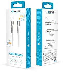 Kabel Forever Sleek USB-C/Lightning, 27 W, 1 m bílý

 obrázek produktu 1 z 1