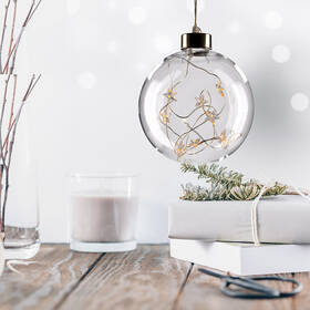 LED dekorace Solight koule skleněná, 10LED, 2x AA, IP20 

 obrázek produktu 6 z 7