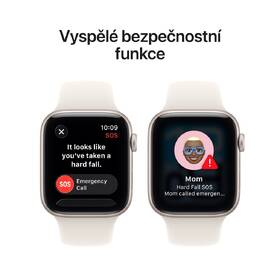 Chytré hodinky Apple GPS + Cellular 44mm hvezdně bílý hliník - hvezdně bílý sportovní řemínek -  S/M 

 obrázek produktu 6 z 7