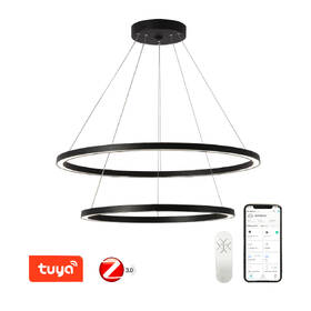 Závěsné svítidlo IMMAX NEO FINO SMART 2 kruhy, 60+80cm, 93W, Zigbee 3.0, TUYA černé

 obrázek produktu 2 z 12