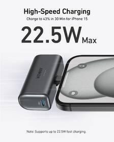 Powerbanka Anker Nano, 5000 mAh, 22,5W, USB-C černá/šedá

 obrázek produktu 2 z 3