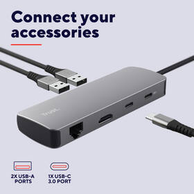USB Hub Trust Dalyx 8v1 USB-C šedý

 obrázek produktu 12 z 16